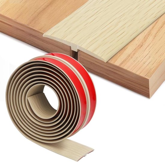 Zelfklevend overgangsprofiel PVC T-profiel 300 x 5 cm - Overgangslijst voor drempels en vloeren