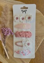 Haarspeldjes voor meisjes - knipjes bloem - 5 stuks - Haarspeld bloem kind - Bloemetjes - Kinderspeldjes - Knipjes voor kinderen - Roze - Hippe knipjes - Knipjes voor een feest - Sintcadeau -Sinterklaas -Kerstcadeau kind - feestdagen cadeau