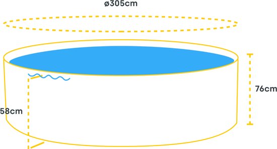 Set de piscine Intex Easy - 305 x 76 cm - Piscine gonflable