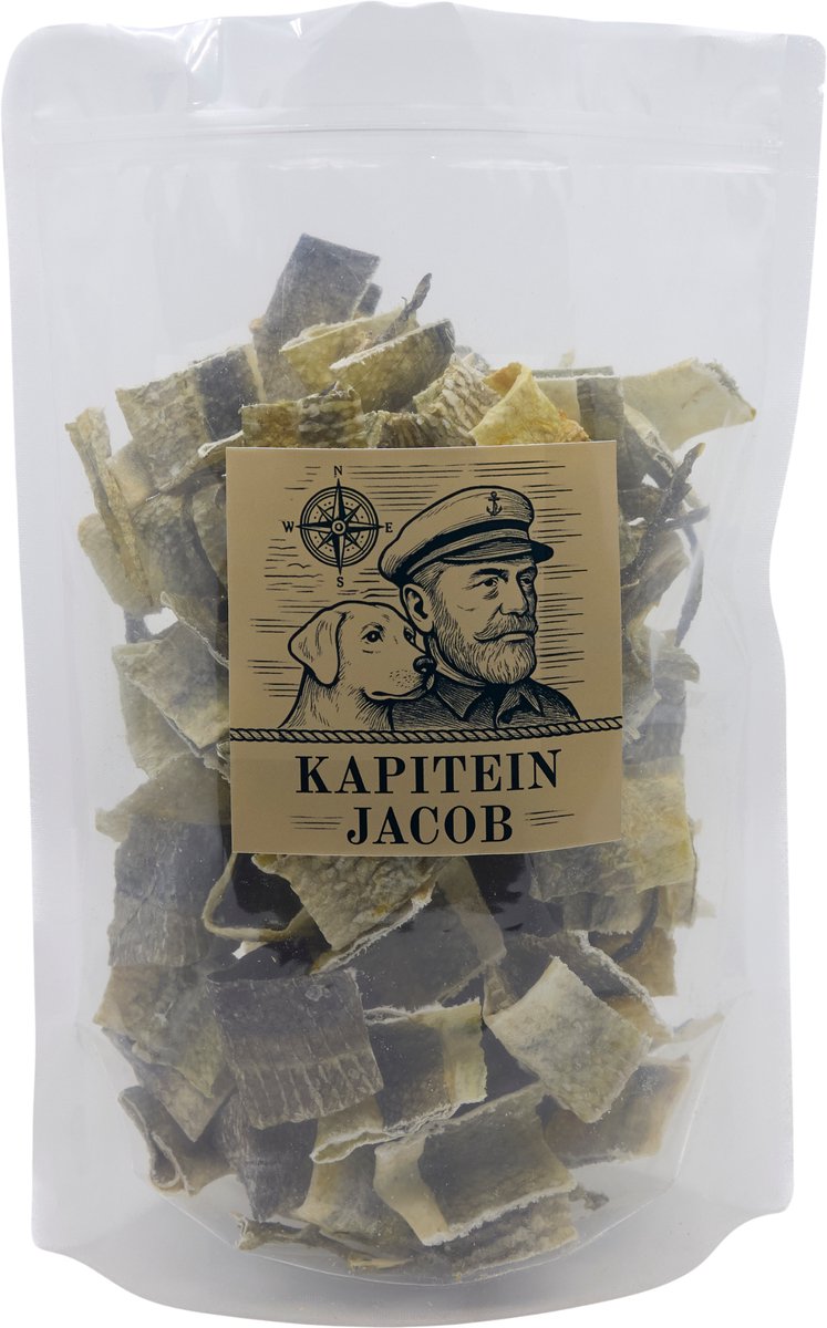 Kapitein Jacob Kabeljauwhuid Bites voor Hond - Hondensnacks - 750 Gram