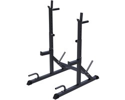 Gorilla Sports Squat Rack Advanced - In hoogte Verstelbaar - Belastbaar tot 200 kg - Dipsteunen - Push-up Handgrepen