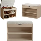 Schoenenkast met zitplaats LEVA, 60 x 30 x 47 cm