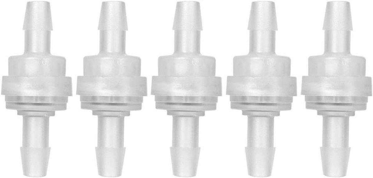 Plastic terugslagklep - 5 stuks, anti-ozon waterafsluiter voor waterbehandeling (6mm)