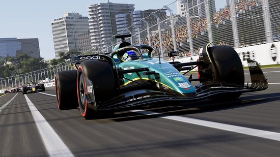 Racestuur met pedalen voor Formule 1 racegames — afbeelding 4