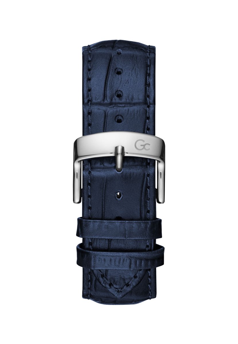 Gc Gcc Gc Executive Quartz Chronograaf Horloge Blauw Kast: 100% Roestvrij Staal | Armband: 100% Leer 44 mm Y27015G7MF