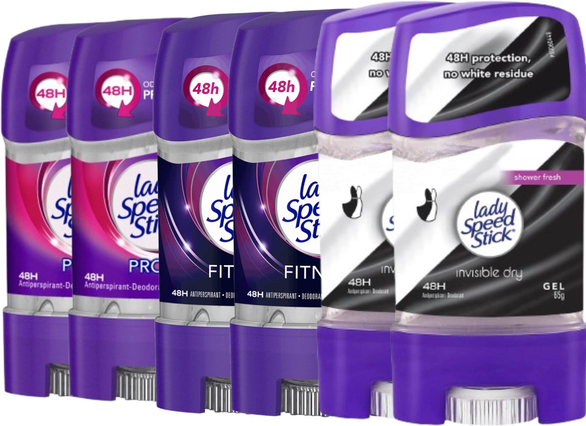 Lady Speed Stick Best Of Deodorants Gel Series I - Heerlijk Ruikend Effectief Beschermende en Verzorgende Deodorant Vrouw Voordeelverpakking - 6 x 65g