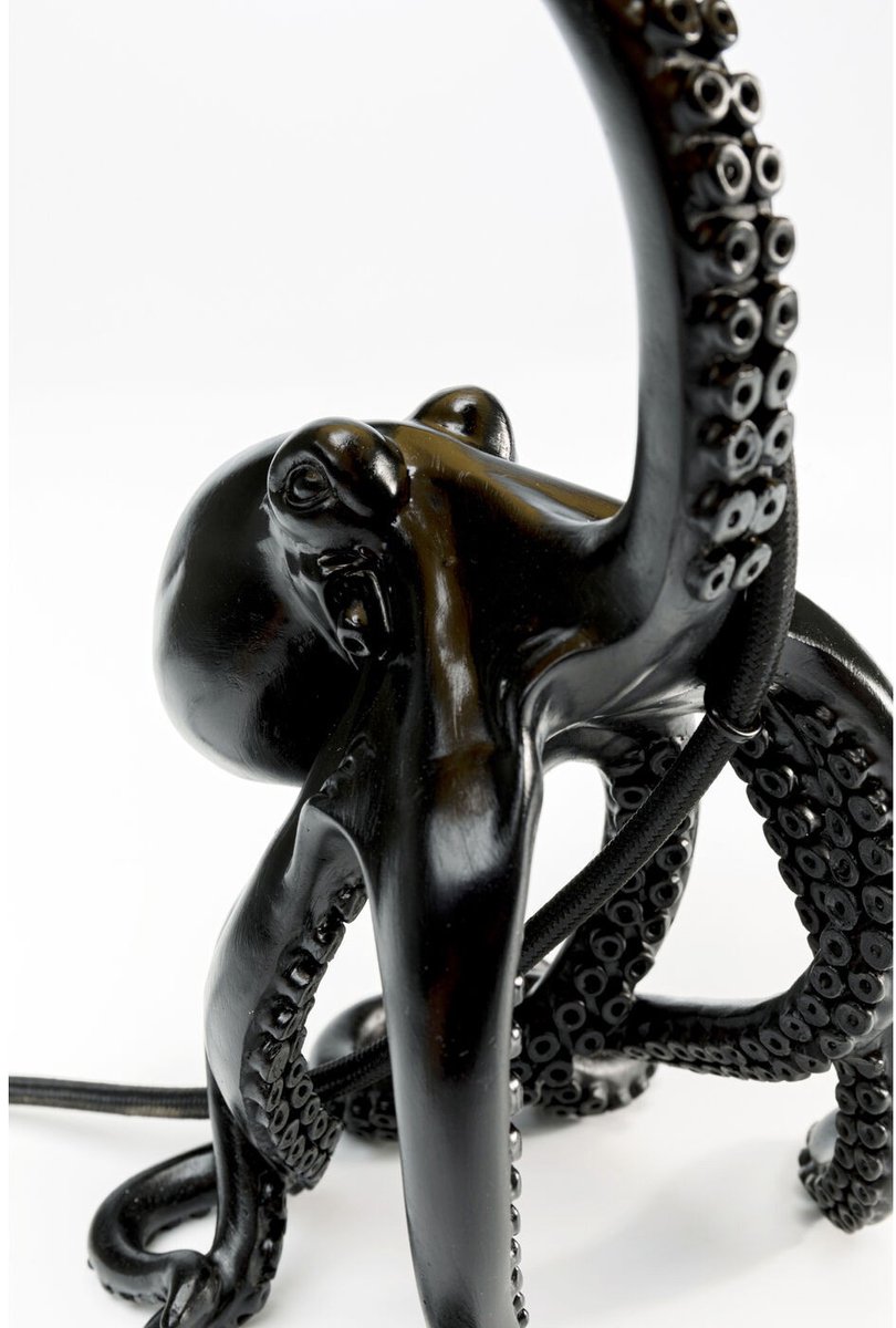 Tafellamp Octopus zwart 43cm Kare Design