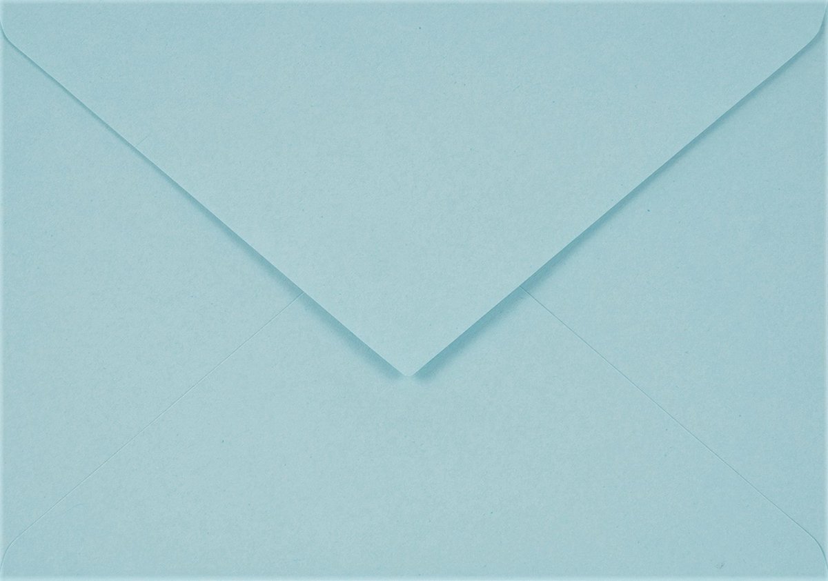 Gladde blauwe enveloppen C6 - 114 x 162 mm - A6 - 25 stuks - NK natgelijmde - 115 gram - Sirio Color - Netuno