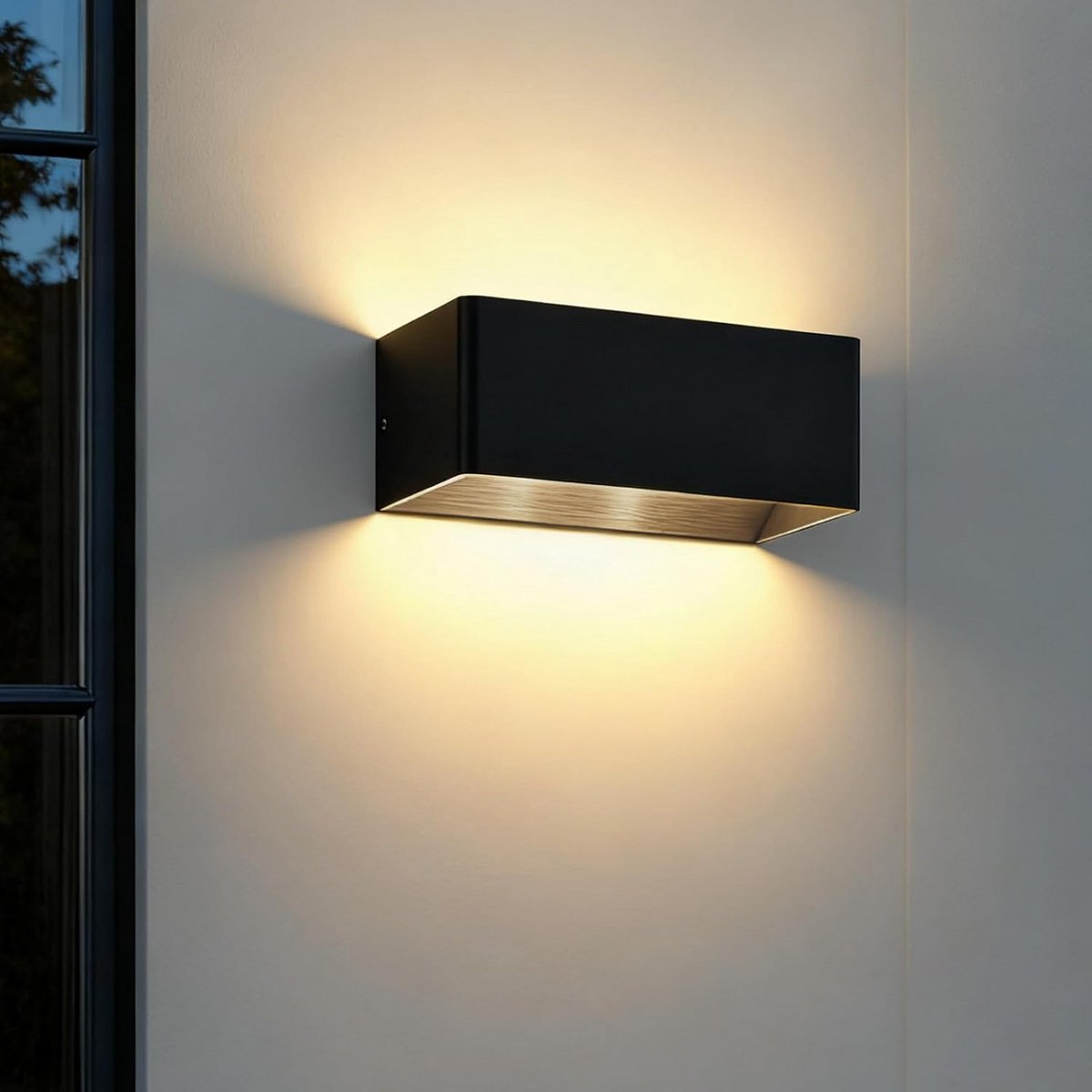 Moderne LED Wandlamp Zwart Op- en Neerwaartse Verlichting voor Binnen