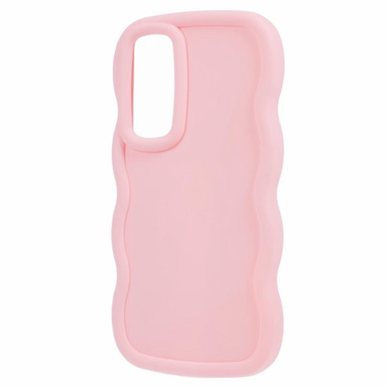 Étui adaptée pour Samsung Galaxy S24 FE - Coque arrière en silicone Phonesta Wavy - Rose