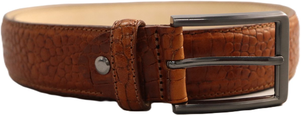 Men of Global 1280-03 – Leren Riem – Vegetable tanned – Doorgestikt – Nubuck voering