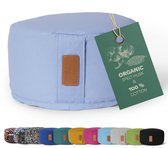#DoYourYoga - Yoga kussen - »Vishnu« - rond meditatiekussen met bio-organische Spelt vulling - H:15cm, diam.30cm - lavendel