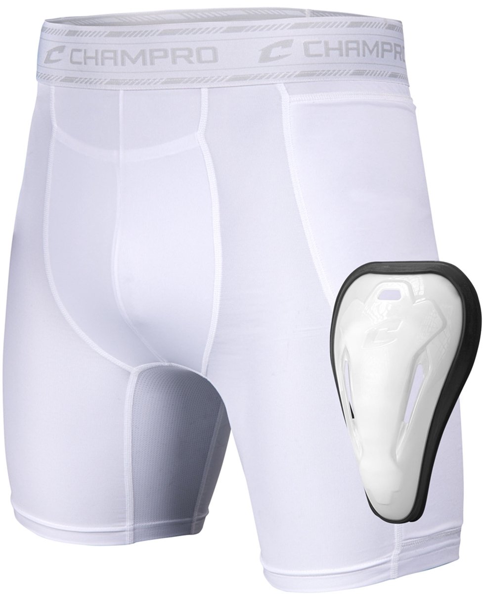 Champro - Honkbal - Take-Out - Compression Short - Met C-Flex Cup - Tok - Wit - Adult - Medium
