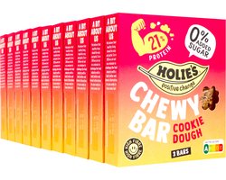 Holie's Chewy Bar Cookie Dough 3 repen - reep - suikervrij - gezond - vegan - 11 pack