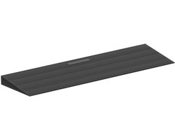Drempelhulp 90 x 25 x 4.5 cm van massief rubber - Deurdrempelhelling antislip - Oprijplaat Drempelhelling Drempelplaat - Rolstoelhelling - Oprijplaat voor rollators Rolstoelen