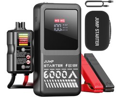 MakkelijkMooi JumpStarter 12V met LED Licht - 22000mAh Draagbare PowerBank -12V Compacte Booster Auto Startapparaat noodstart