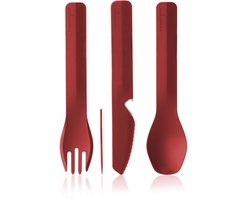 Human Gear - Trio - Red - Bestek - herbruikbaar - campingbestek