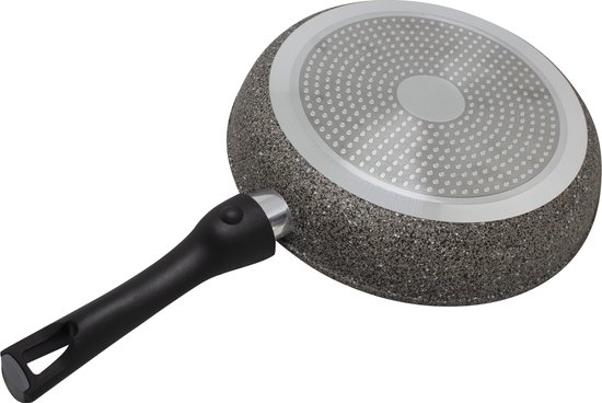 Eurotrail Koekenpan Stone Ø 24 cm - Koekenpan - Gezond Koken - Afneembare Handgreep - Keramische Antiaanbaklaag - Ruimtebesparend van Eurotrail — afbeelding 4