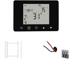 Zigbee Thermostaat | Opbouw | Wifi | Touchscreen bediening | Inbouw | Verwarmen | Tuya Smart Life | Wit