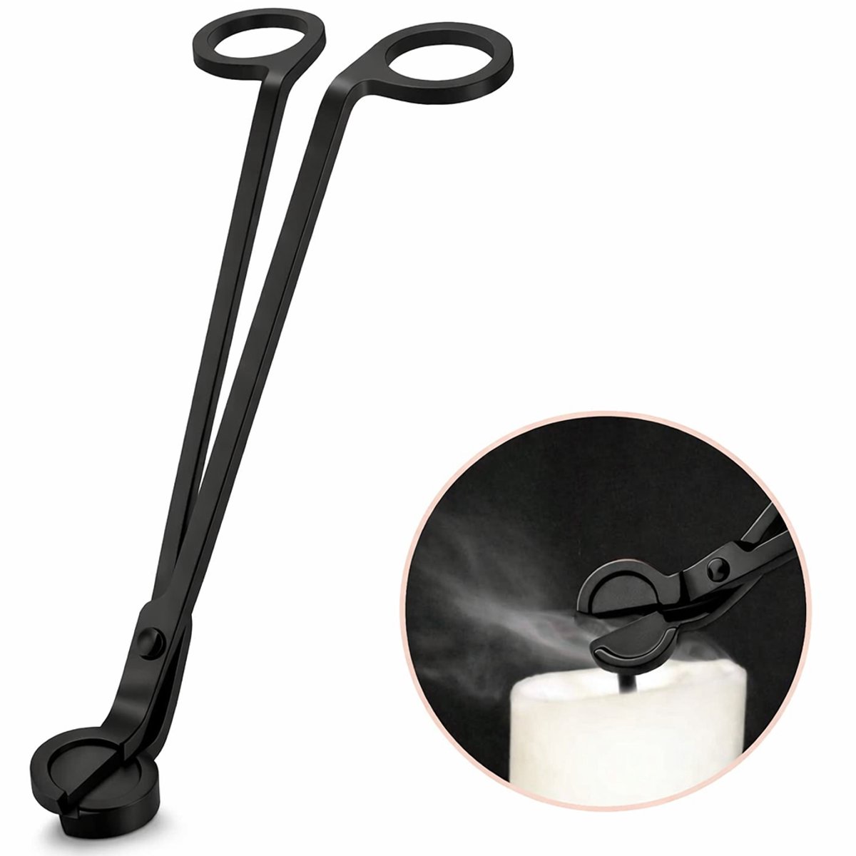 BOTC Kaarsendover - Kaarsen Schaar - Lont Knipper Kaars - Kaarsenknipper - Zwart