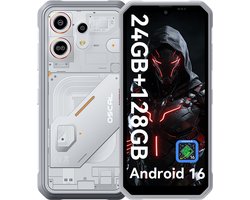 OSCAL MARINE 3 - Robuuste Smartphone - 4G - 24GB RAM - 128GB ROM - 6.56 inch - Robuuste Telefoon - Nachtzicht - Android 16 - NFC - GPS - Wit
