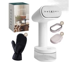 Simss® Kledingstomer - Handstomer met Zelfreinigende Functie - 1600W - 250 ml - Inclusief Accessoires - Elegant design - Mat - Wit