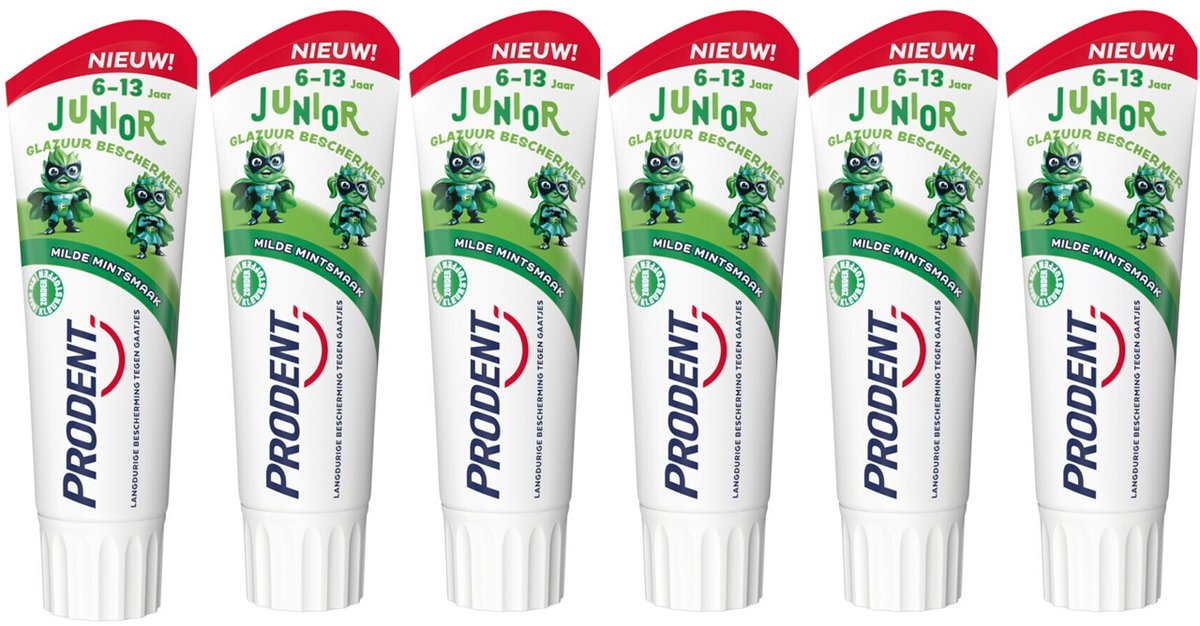 Prodent Tandpasta Junior - 6-13 jaar - Voordeelverpakking 6 x 75 ml
