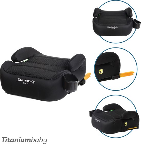Titaniumbaby Tano i-Size - Zitverhoger - ISOFIX *nu met verstelbare isofix* - Autostoel Booster - 22-36 kg, 125-150 cm.