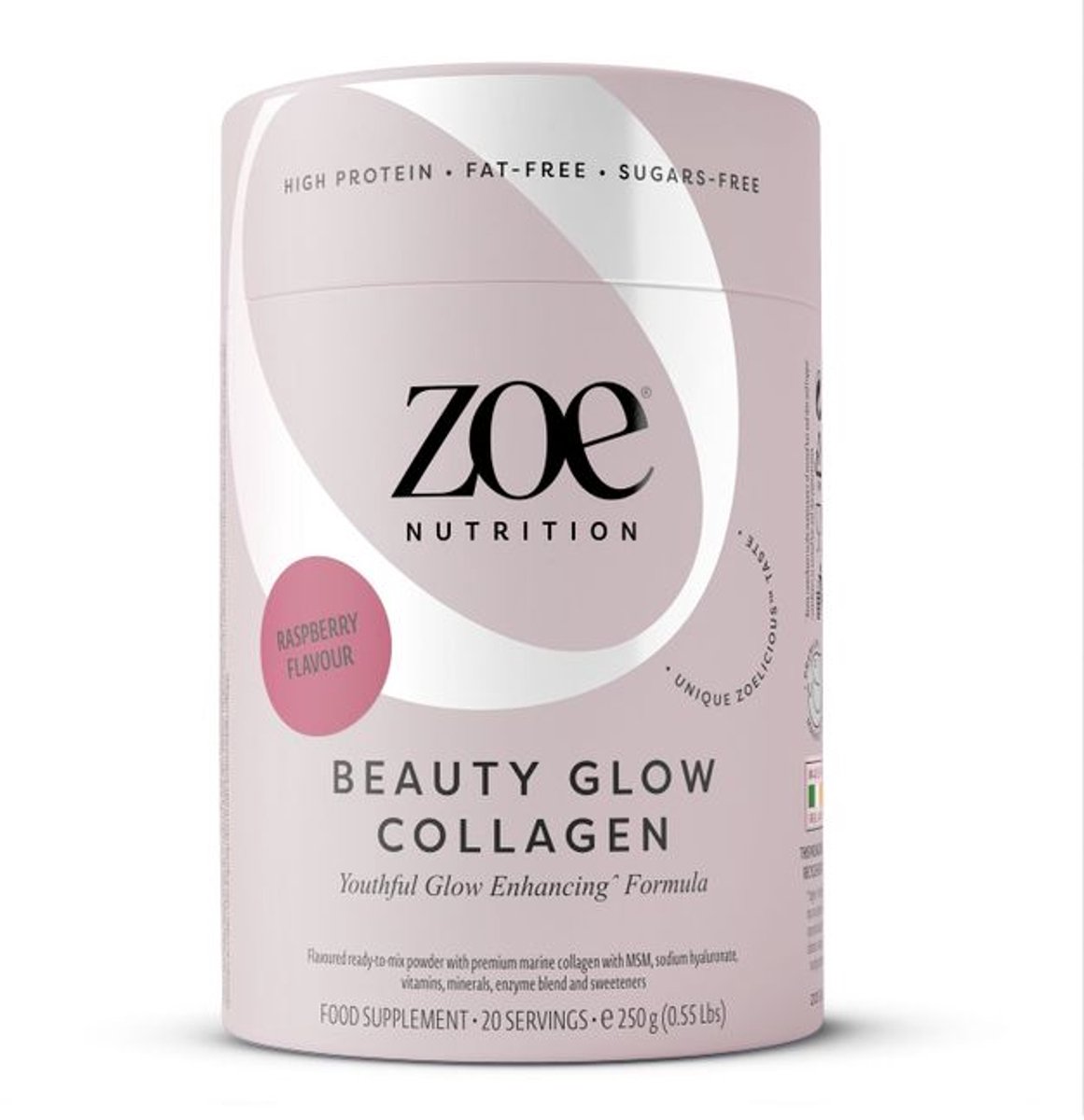 ZOE Beauty Glow Collagen, 250 g, RASPBERRY