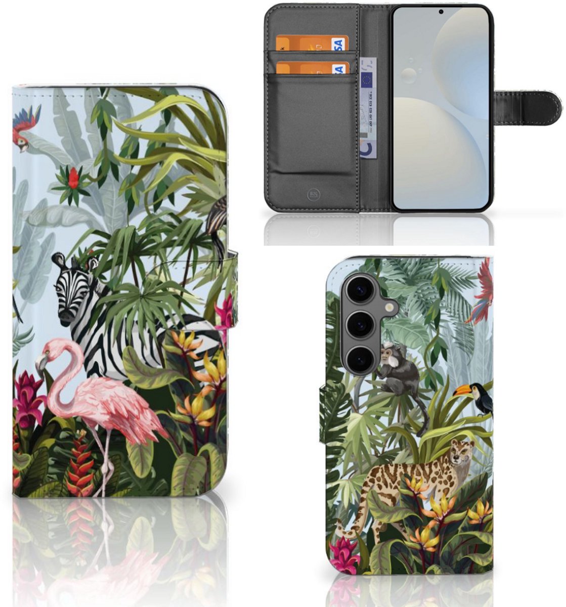 Telefoonhoesje met Pasjes voor Samsung Galaxy S25 Jungle