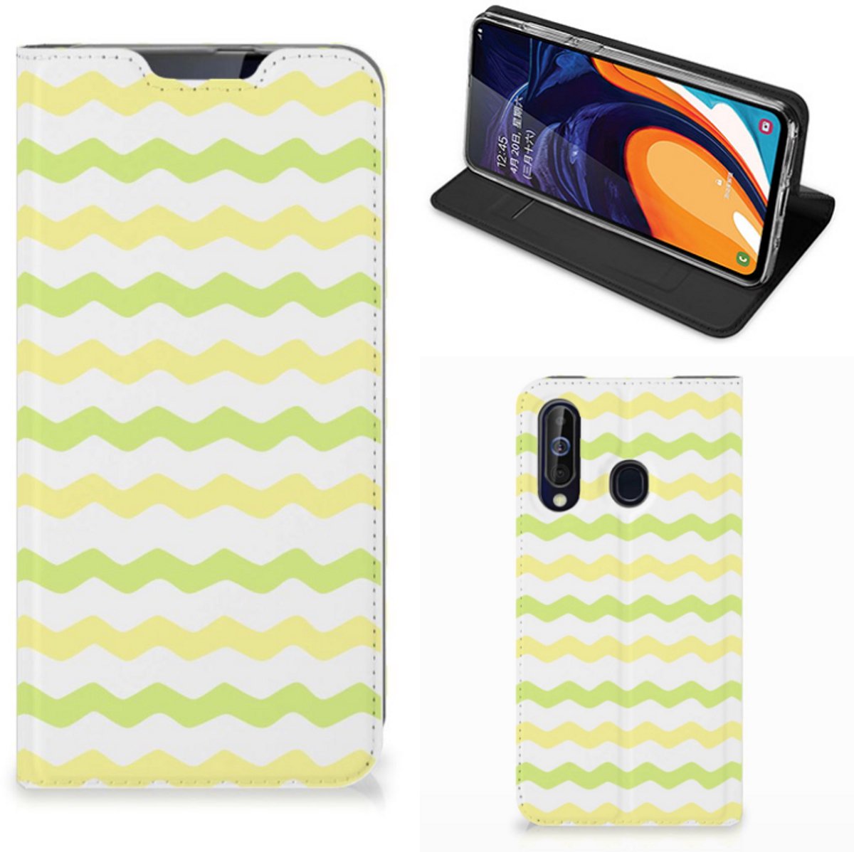 Samsung Galaxy A60 Hoesje met Magneet Waves Yellow