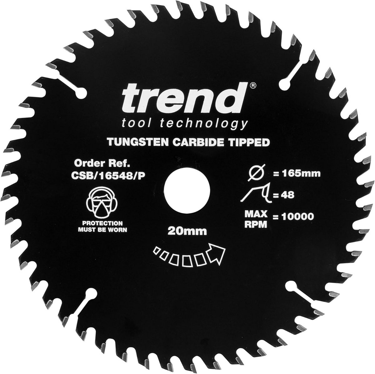 Professioneel TCT Non-Stick PTFE Zaagblad 165mm - 48 Tanden