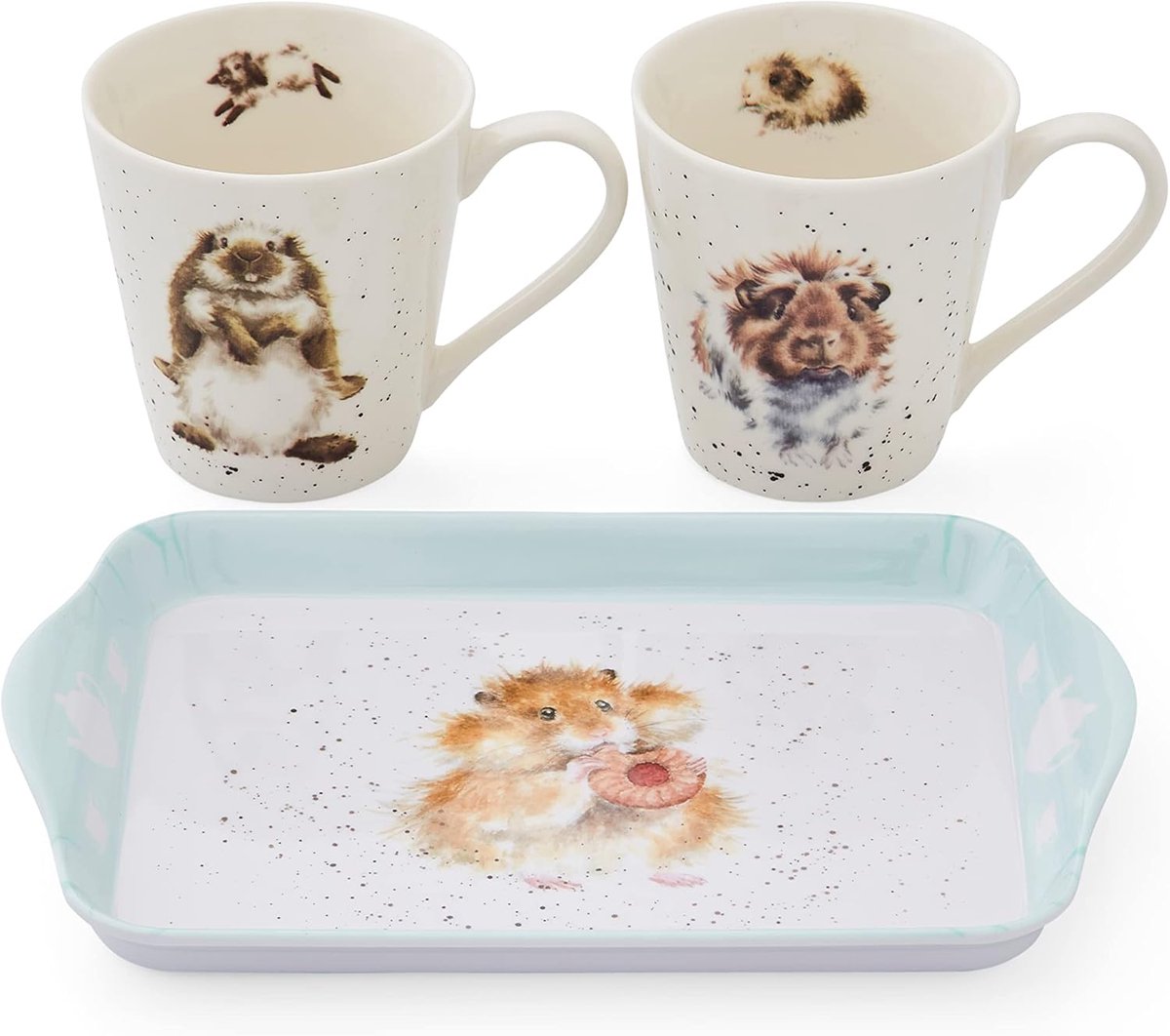 Dieet Mok & Tray Set - 2 Mokken van Melamine voor Elke Gelegenheid