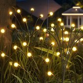 Aigostar Solar Tuinverlichting op Zonne Energie - 4-Pack - 24 LED Vuurvliegjes - IP44 - Lampen voor Buiten - Tuinlantaarns - Padverlichting