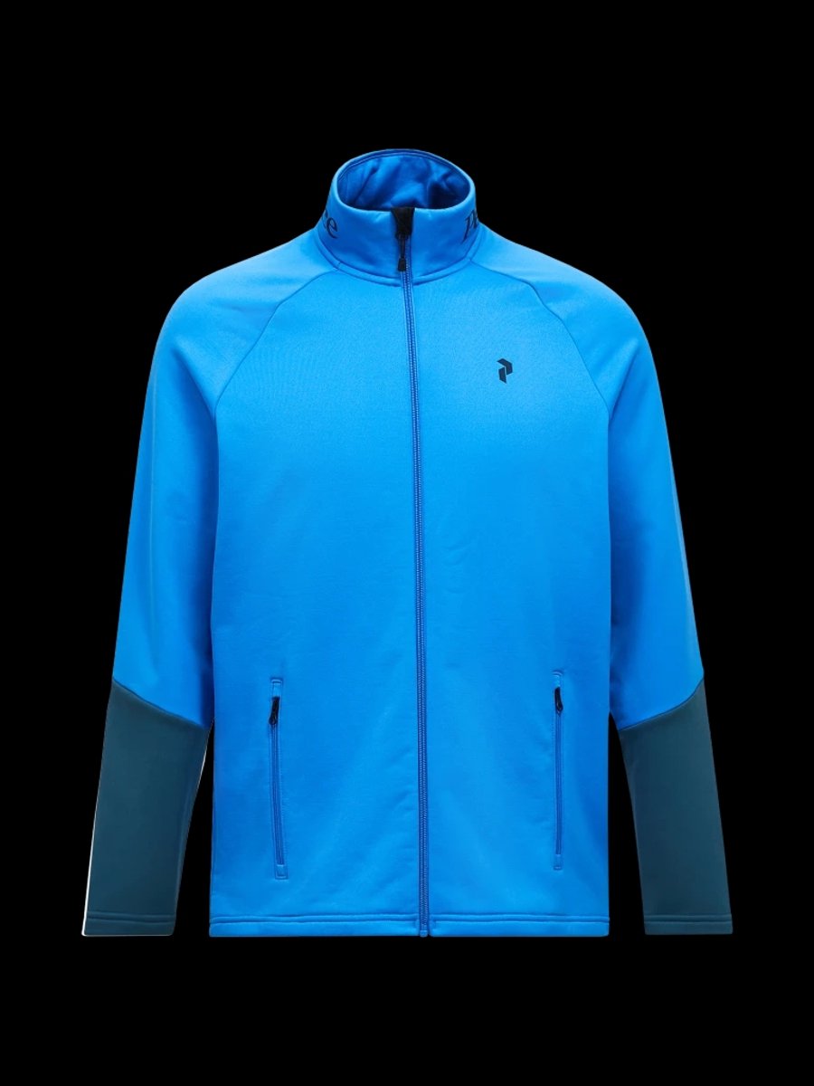 Rider Essentials Midlayer Zip Fleece Heren Azure Ascent/Mountain Lake Blauw
