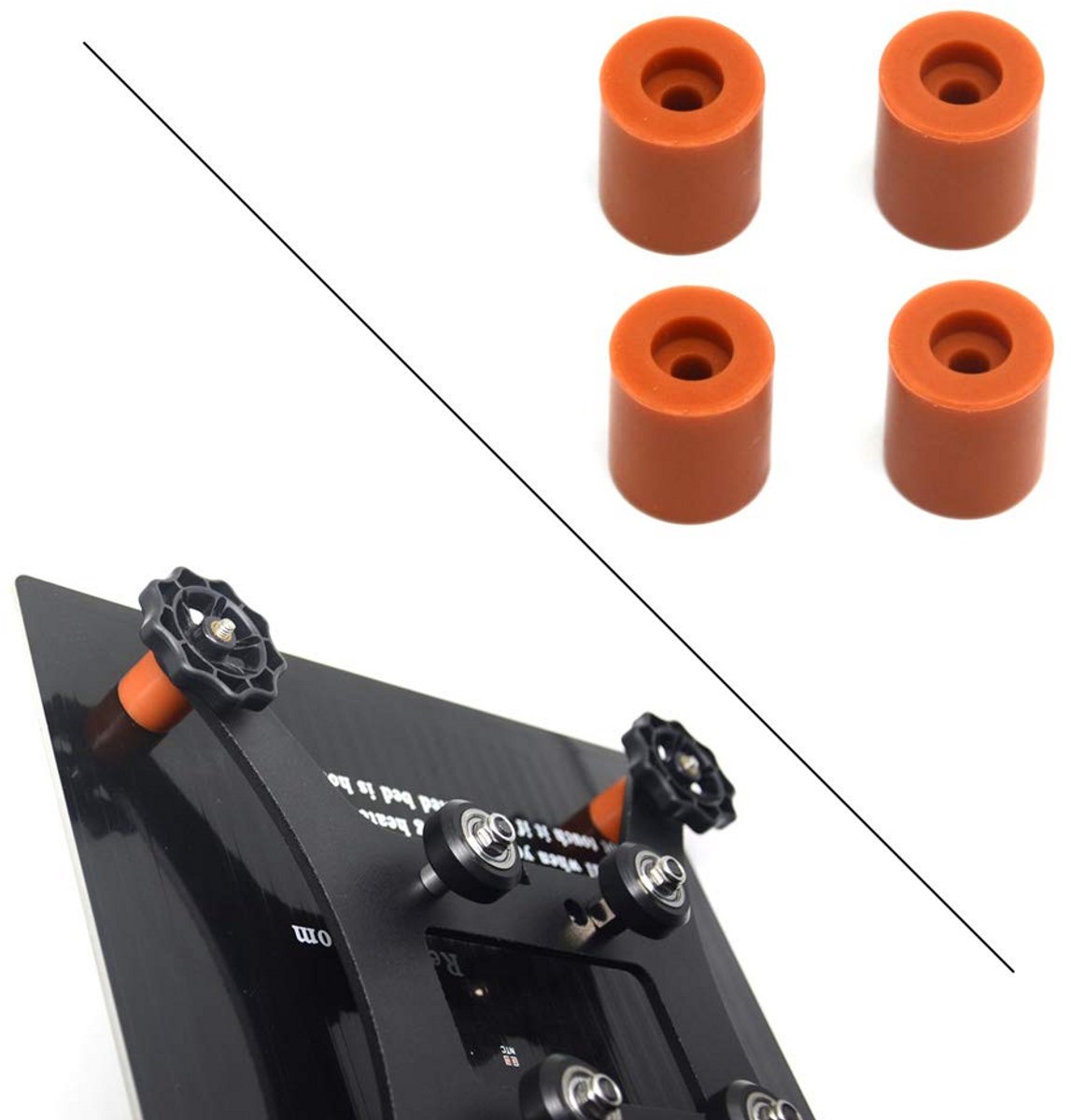 Heatbed Siliconen Leveling Kolom en Stabiele Hot Bed Tool voor 3D Printers - Hittebestendige Buffer (4 STKS, Hoogte 18 mm)