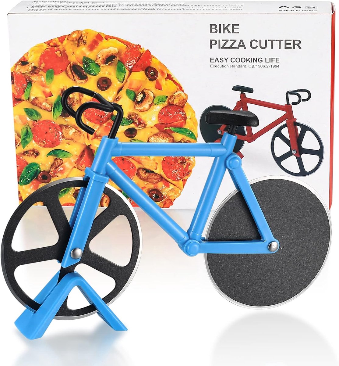 Pizza Snijder Met Twee Wielen Voor Keuken Gebruik