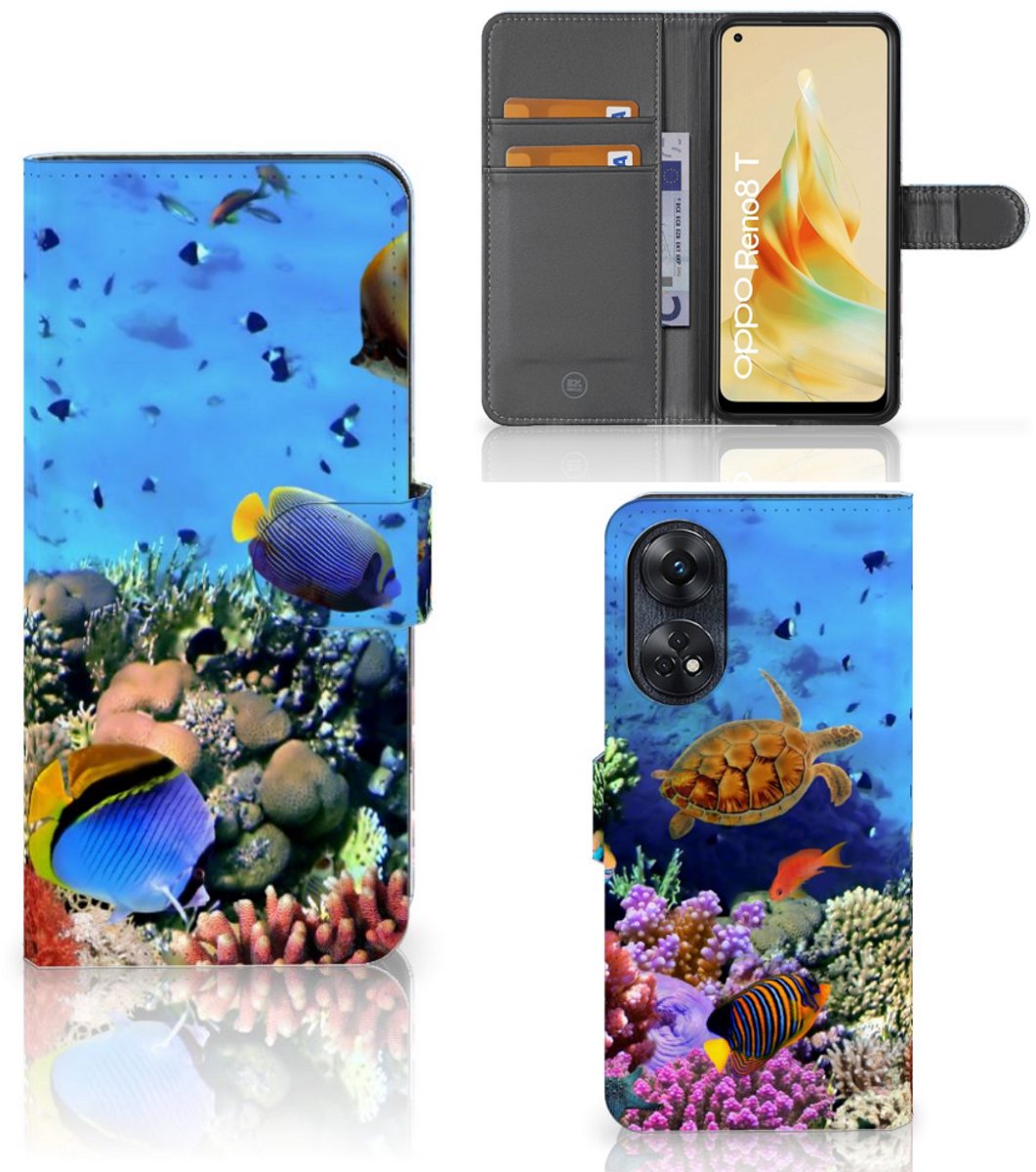 OPPO Reno8 T 4G Telefoonhoesje met Pasjes Vissen