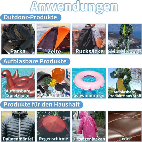 Opblaasbare Reparatieset 12 Stuks - Waterdicht 7,5 cm TPU Reparatieband voor Zwembad, Airmatras en Speelgoed van Merkloos — afbeelding 3