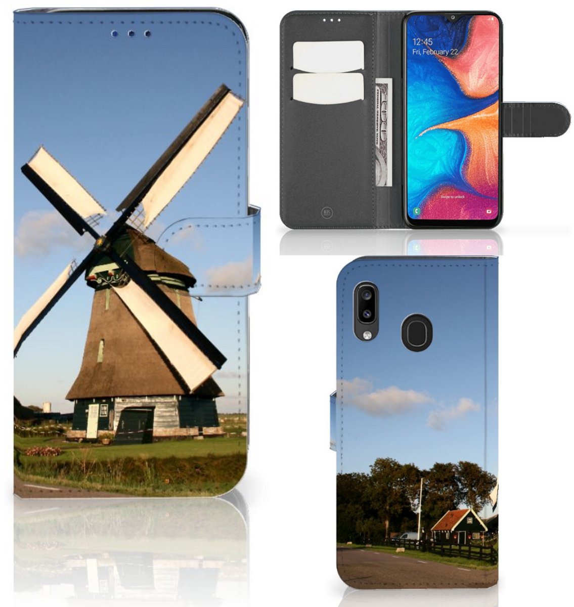 Boekhoesje voor Samsung Galaxy A30 Flip Cover Molen