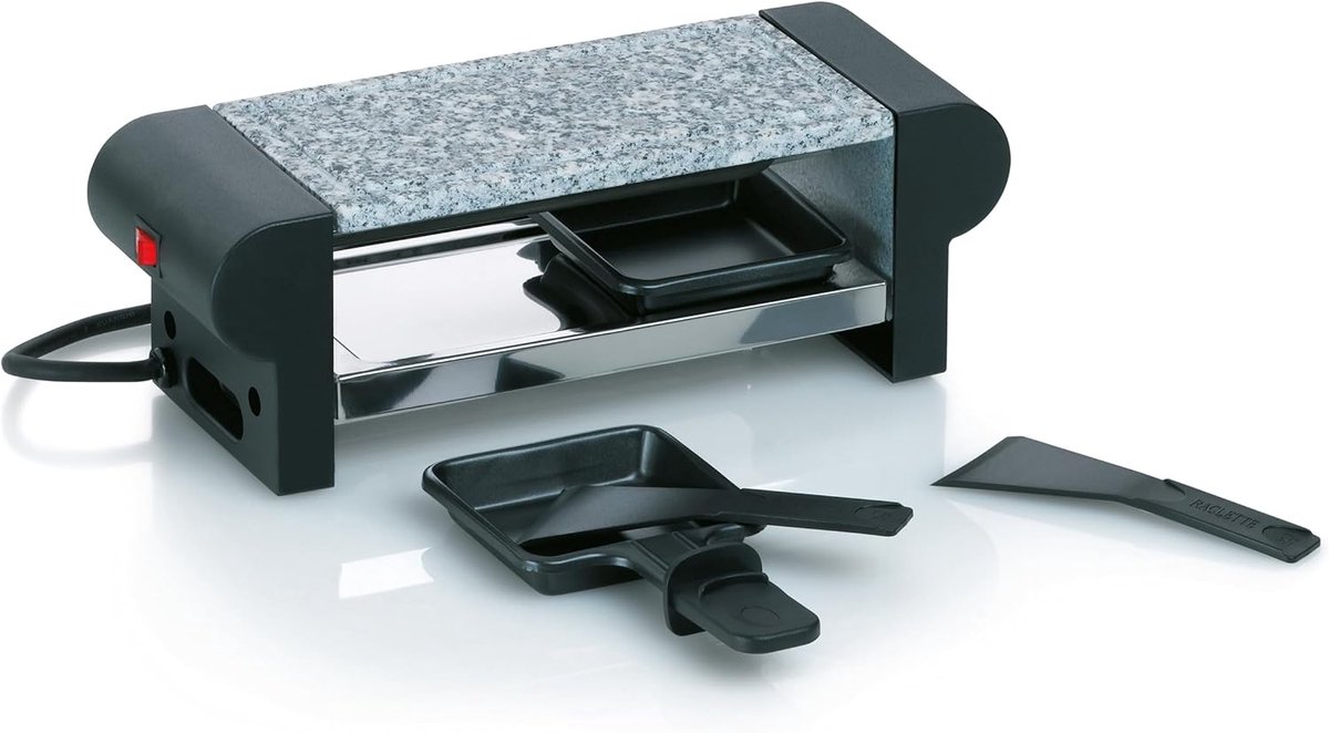 Raclette-grill met natuurstenen plaat voor 2 personen, 350W