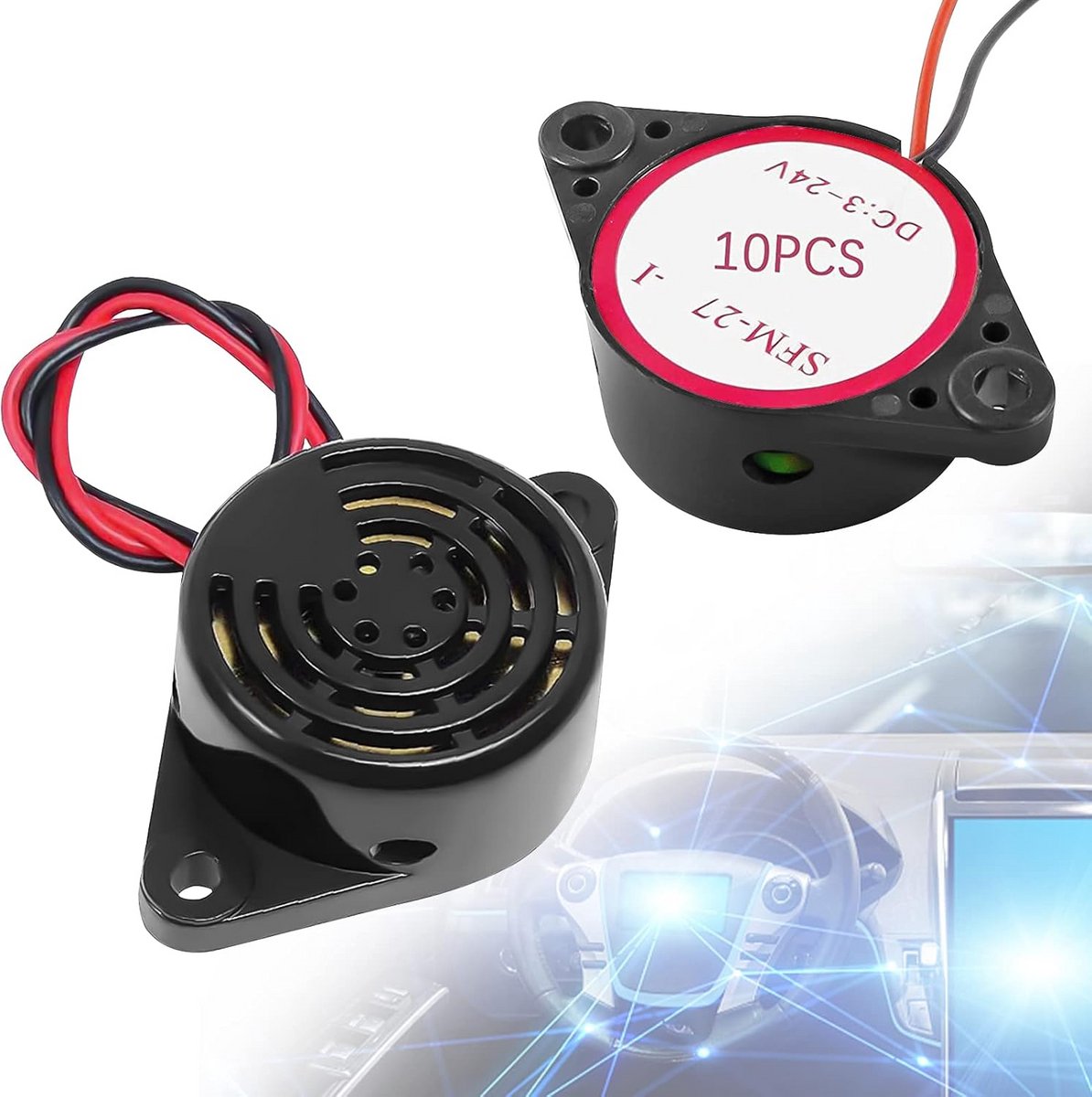 Piëzo-buzzer 10 stuks - Permanente toon elektronische zoemer voor alarmsystemen, voertuigelektronica en computers