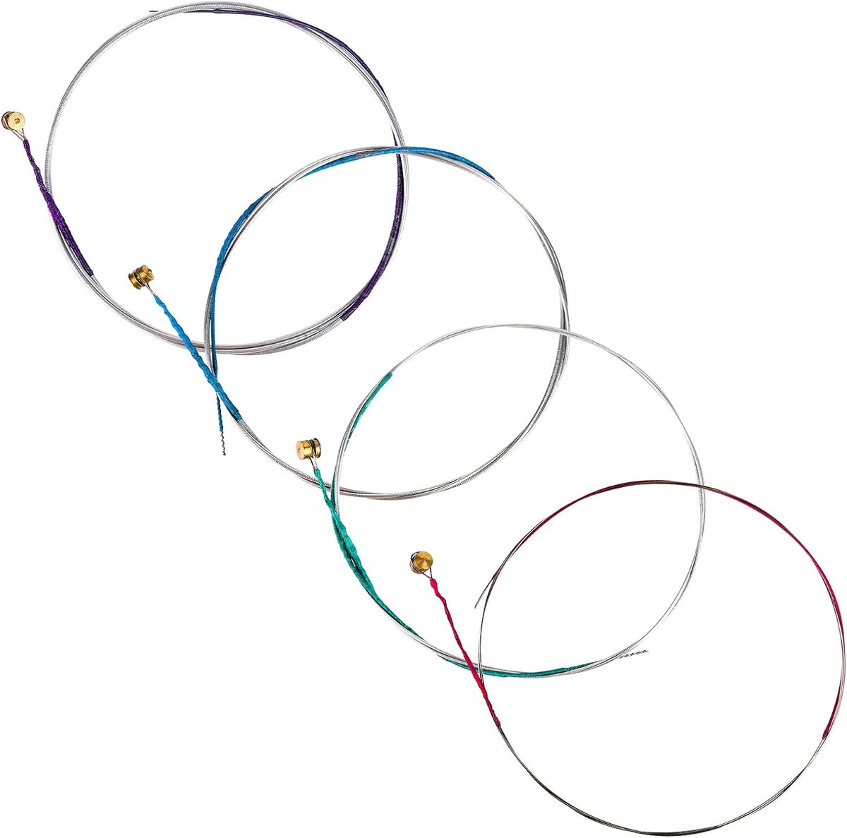 2 Sets 4/4 Viool Universele Stalen Snaren met Vernikkeld Balhoofd