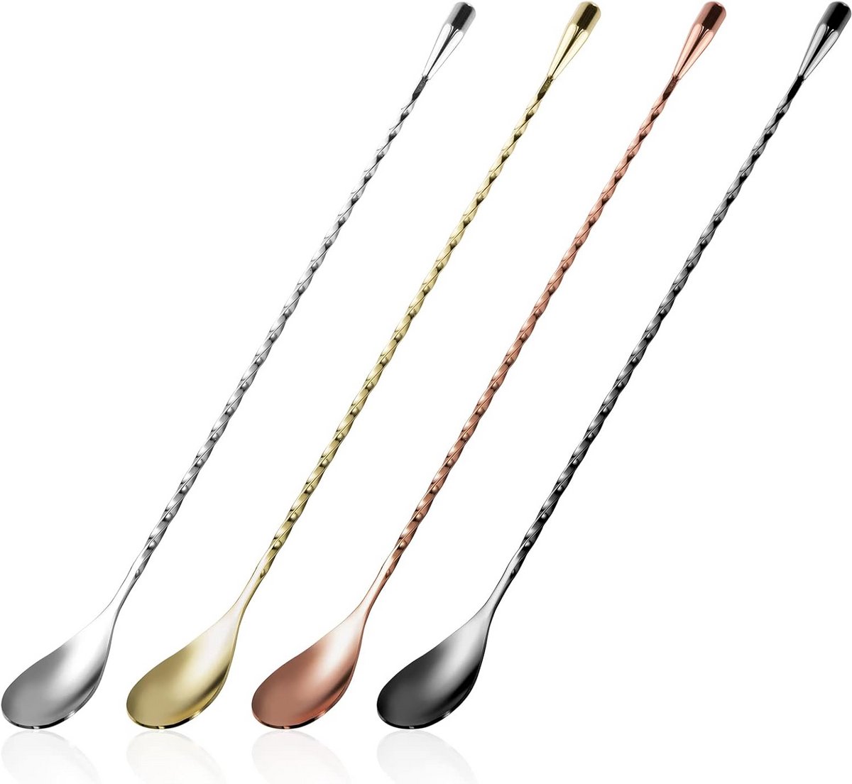 Professionele cocktaillepels voor het mengen van dranken - 30 cm, 4 kleuren