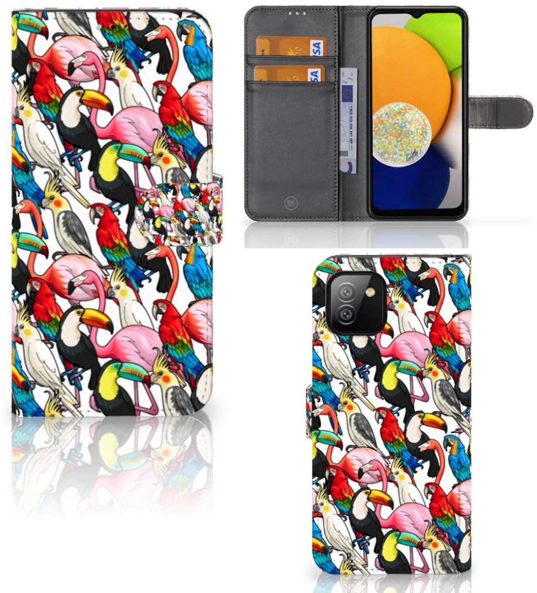 Samsung Galaxy A03 Telefoonhoesje met Pasjes Birds