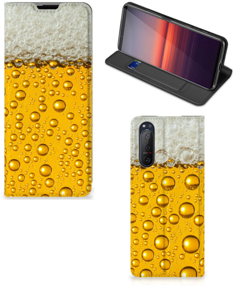 Standcase Hoesje voor Sony Xperia 5 II Flip Style Cover Bier
