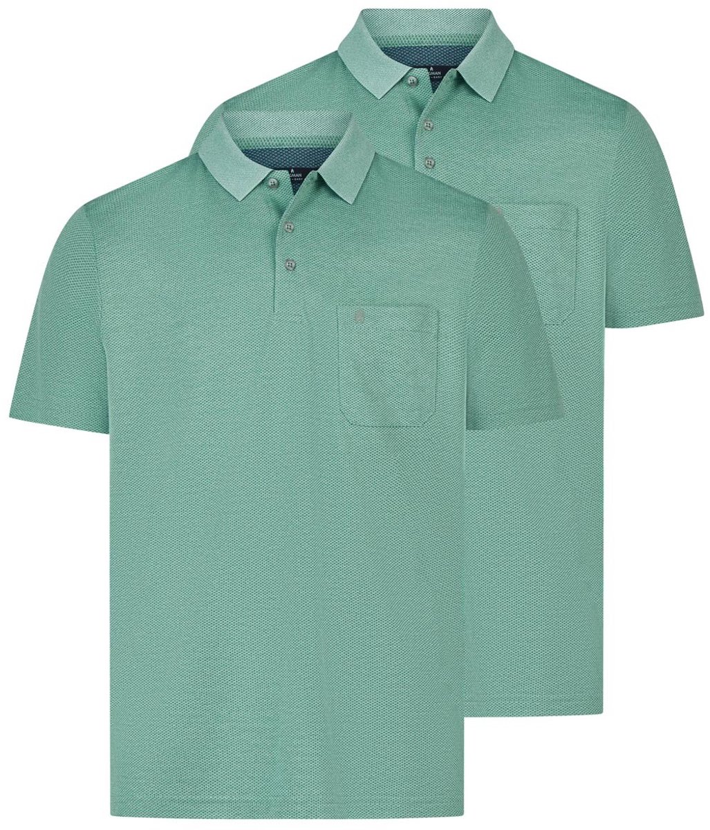 RAGMAN Heren poloshirt 2 pack Basic