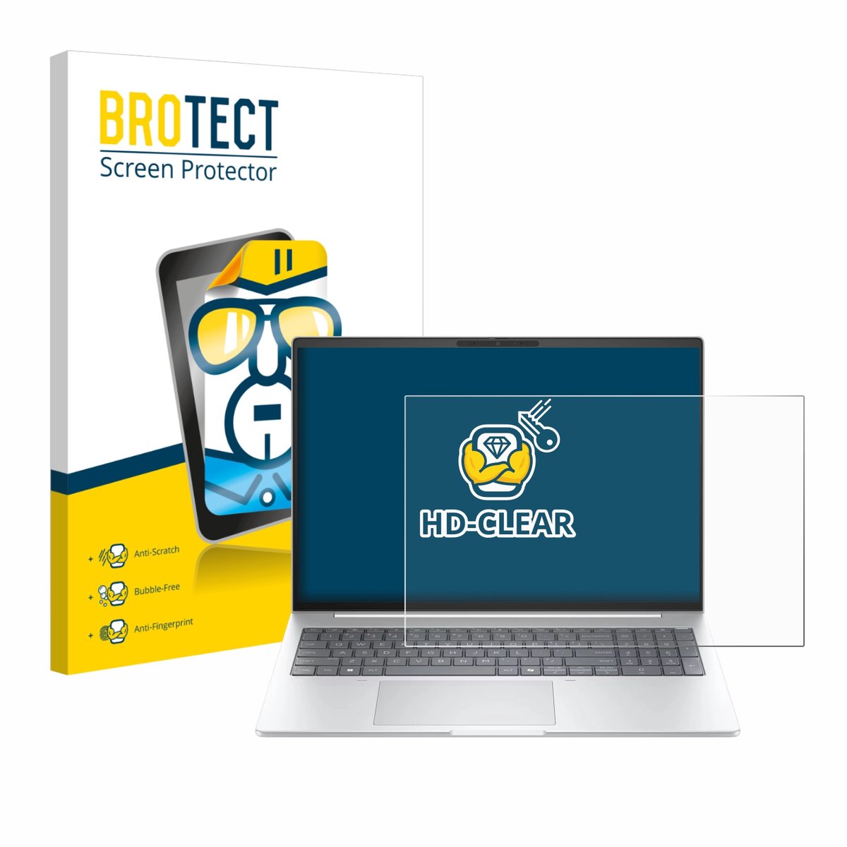 BROTECT - Screenprotector voor HP EliteBook 8 G1a 16" - Folie Beschermfolie transparant