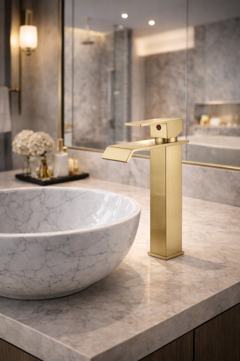 Forma Wastafelkraan | Geborsteld goud | Kayvit