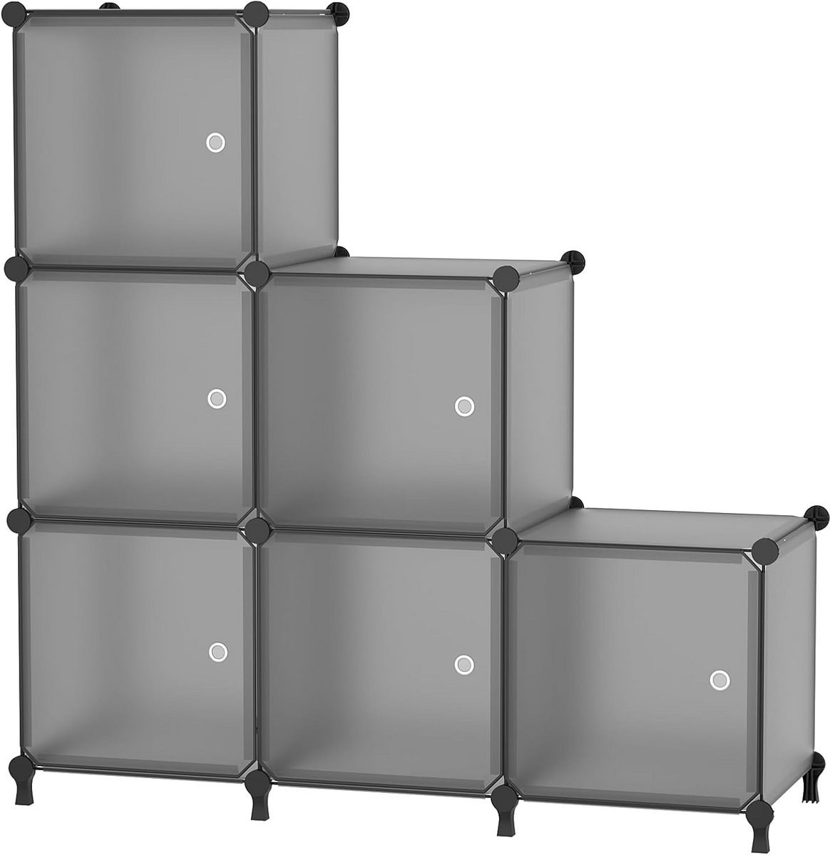 Modulaire Cube Opbergkast met Deuren - 6 Cube Eenheden voor Slimme Ruimte Optimalisatie